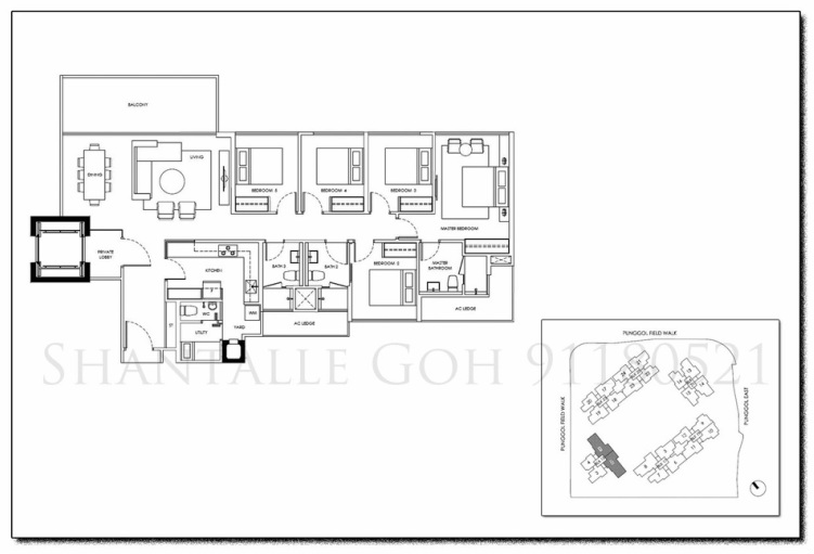Waterwoods EC - 5 Bedroom Floor Plan & Site Plan
