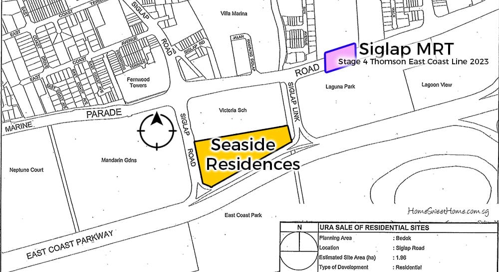 Seaside Residences at Siglap MRT , Showflat Location (Siglap Residences)