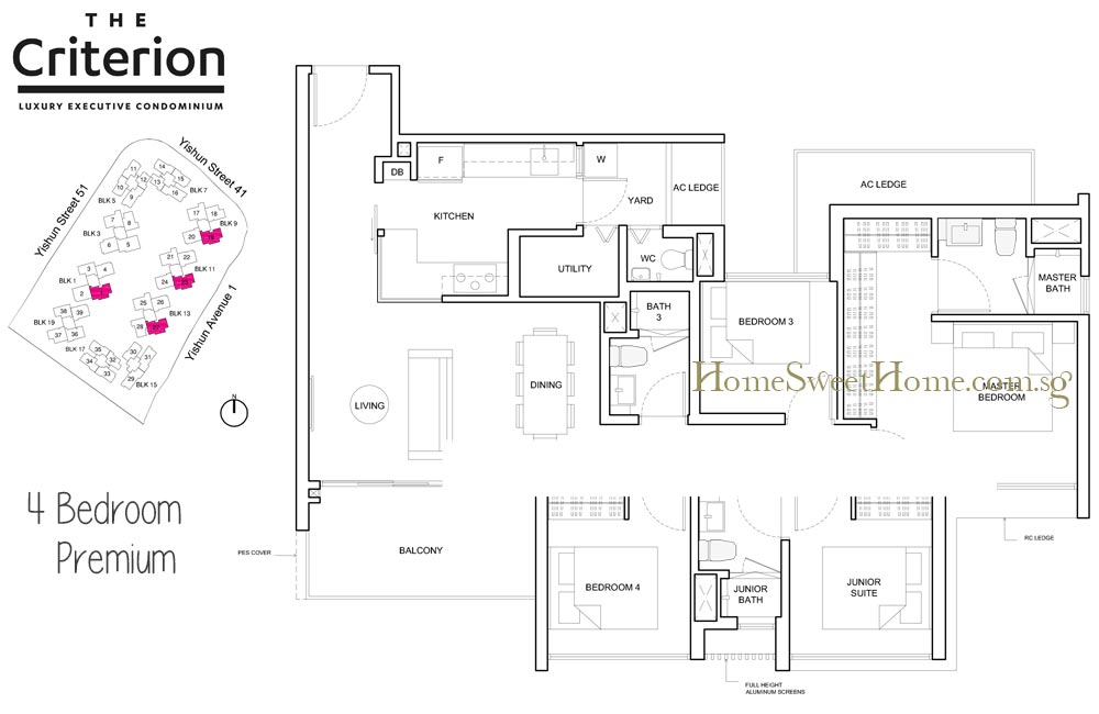 Criterion EC Floor Plan 4 Bedroom