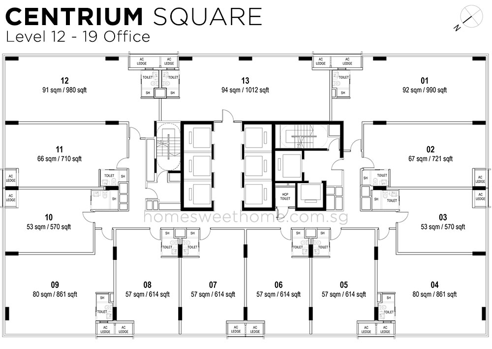 Centrium Square Office FloorPlans Layout