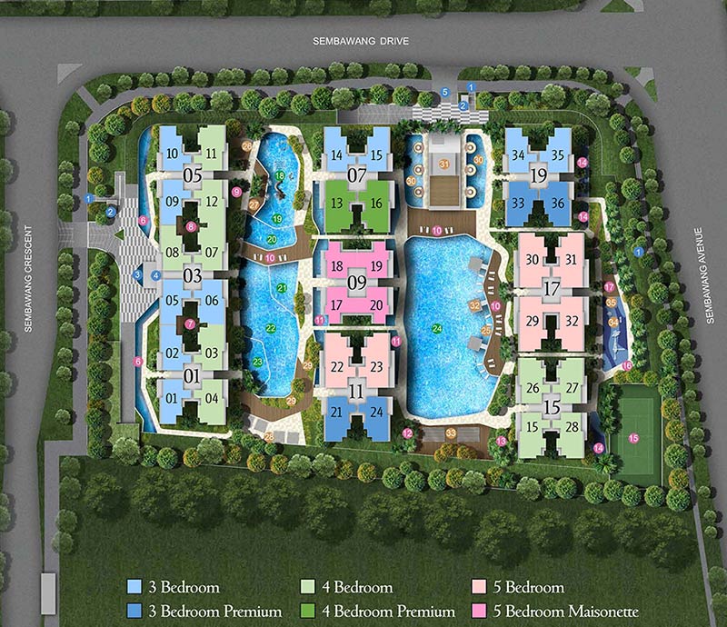 Sky Park Sembawang Executive Condominium Site Plan - Skypark EC