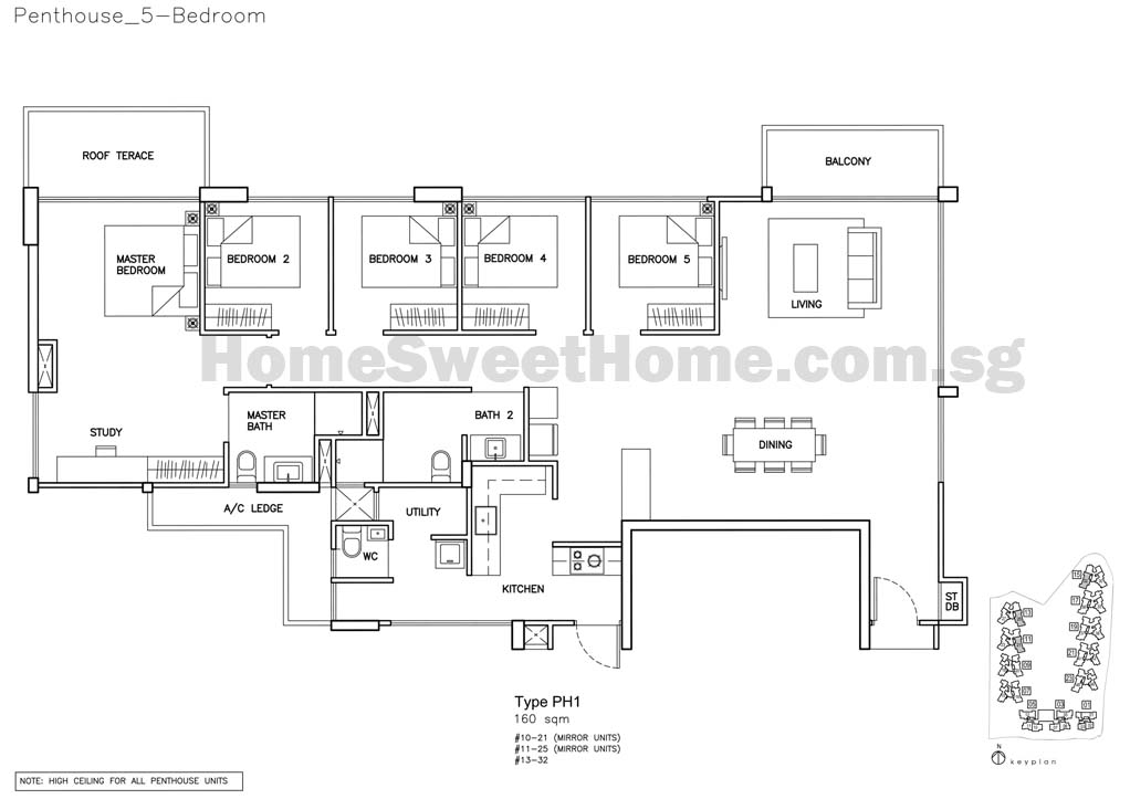 Floor Plan - Penthouse type PH1