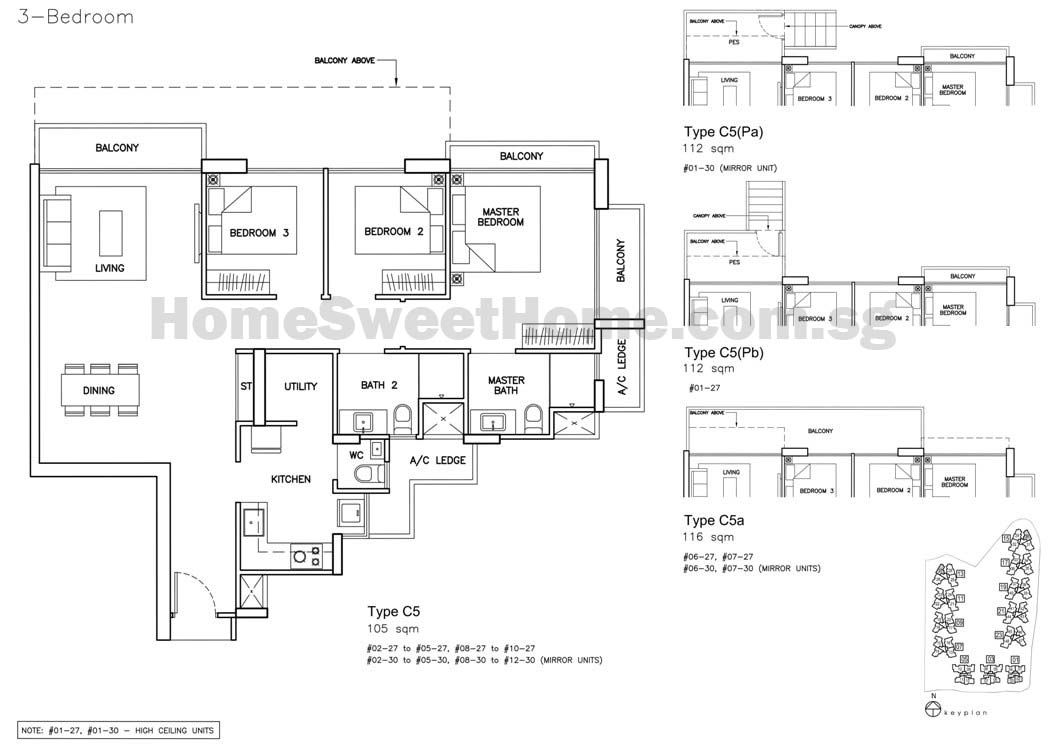 ec 3 bedroom floor plan