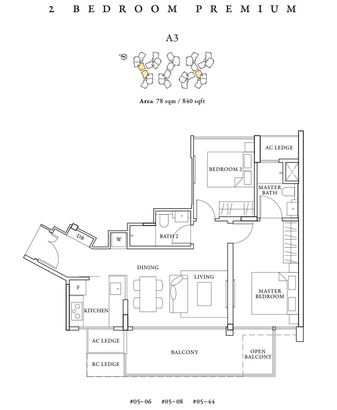 70 St Pat Floor Plan 2 Bedroom 78 sq m size