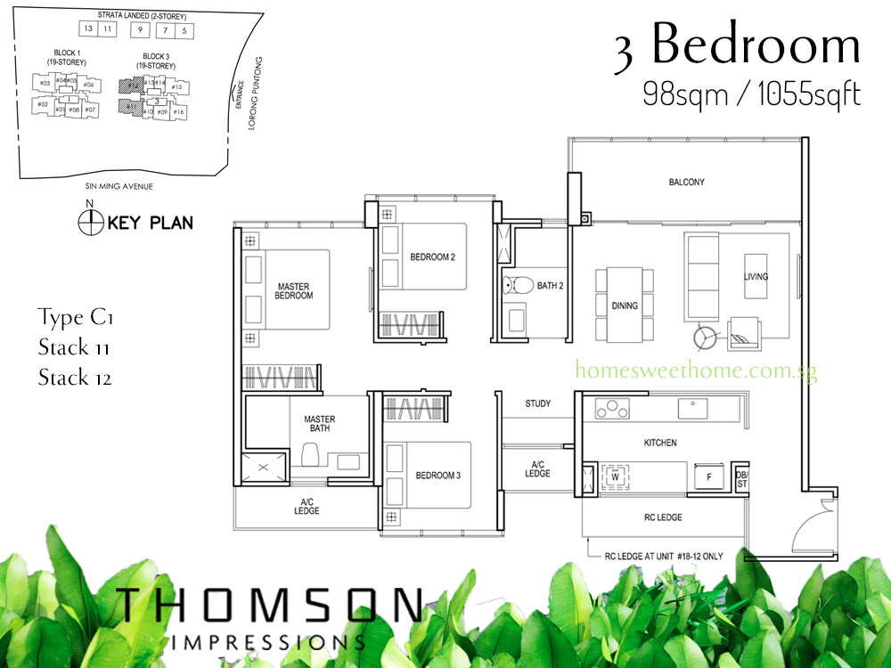 Thomson Impressions Floor Plan - 3 Bedroom