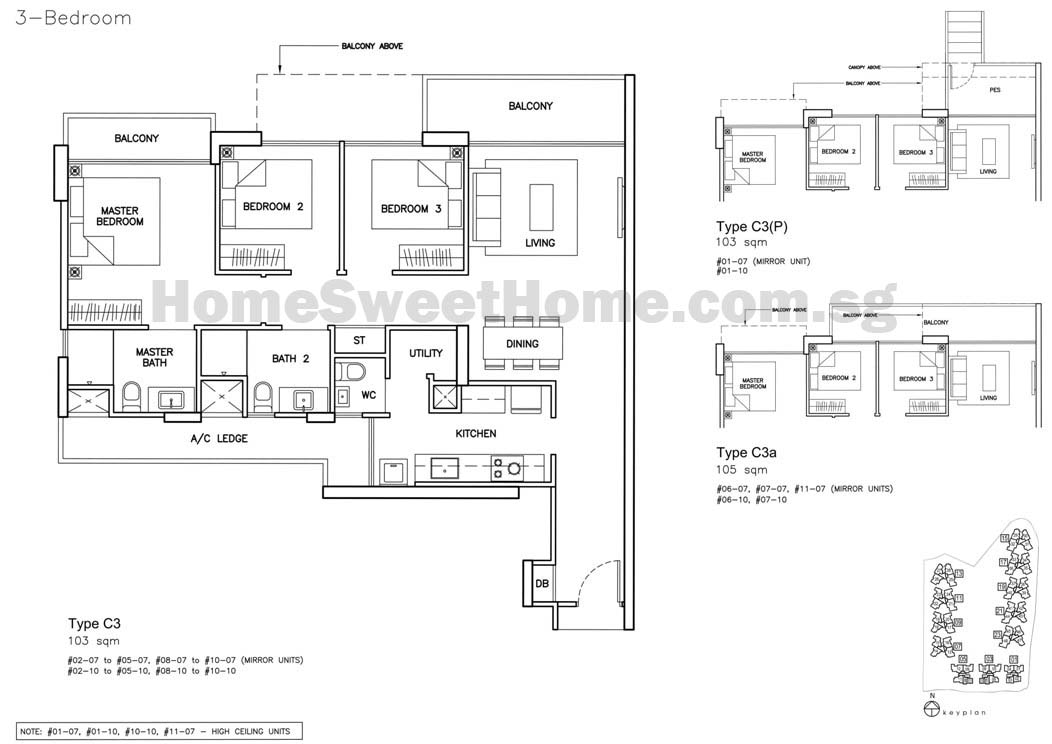 floor plan - ec 3 bedroom