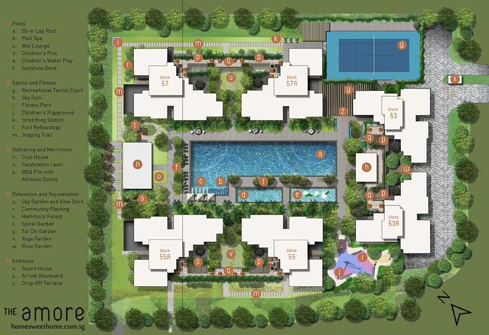 Punggol Condominium New Launch For Sales - Amore EC Site Plan