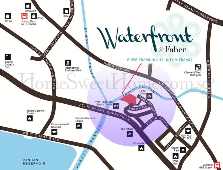 Waterfront at Faber Walk - Location Map - Bird's eye view of surroundings