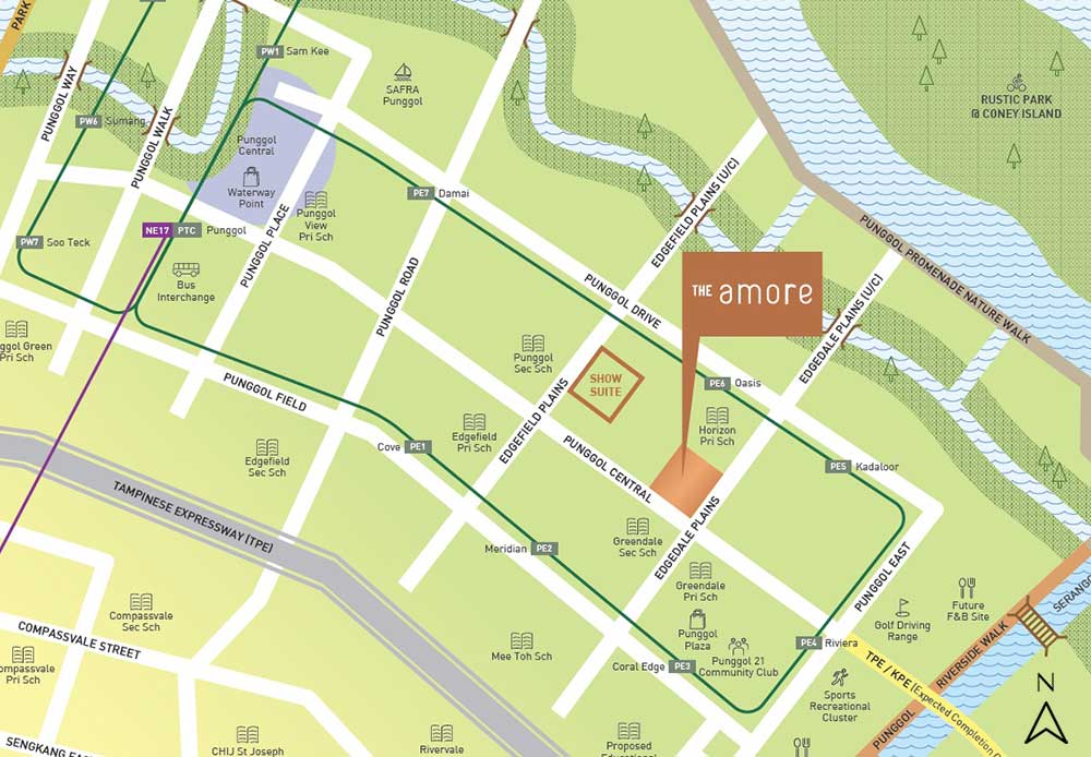 The Amore EC Exec Condominium Showflat Location Map / Address: Opposite Punggol Secondary School. Short walking distance from Actual Site. Review, Forum Comments, Best Lowest Prices and Discounts, Promotions, Star Buys.