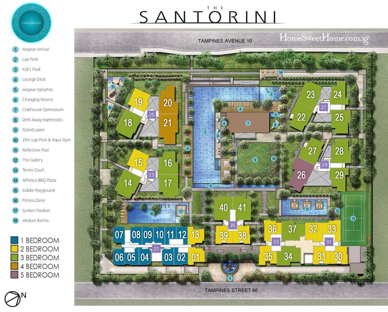 Singapore Santorini Site Plan - Condominium New Launches For Sale - Developer's Sales - New Homes - Preview - EOI Collection 