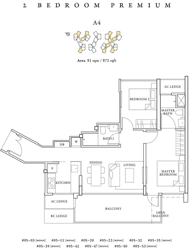 70 St Patrick's Floor Plan 2 Bedroom 872 sqft