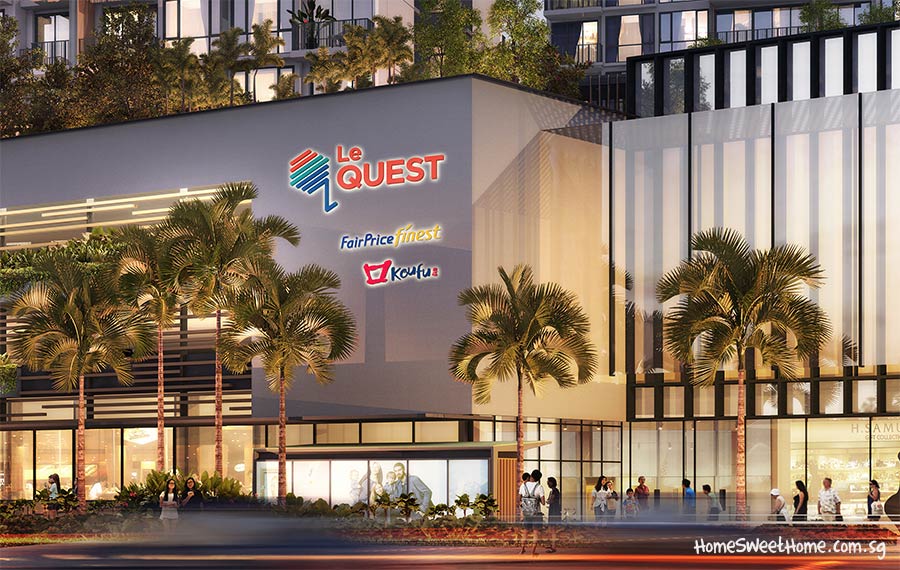 Le Quest Price List - with Shopping Mall and Condo - Anchor Tenant: NTUC Finest, Koufu Food Court. Mixed Development . House