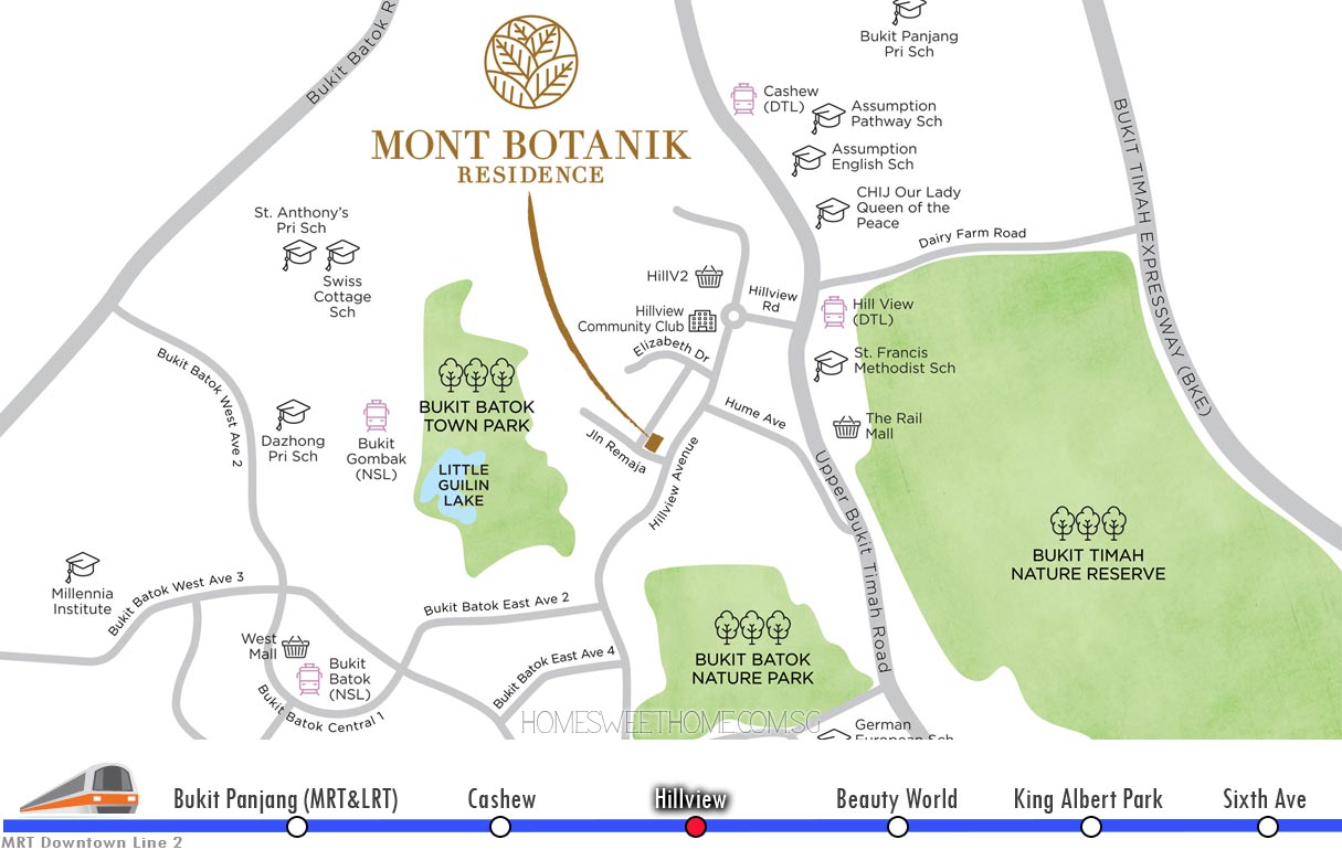 Mont Botanik Freehold Hillview Condo Showflat, Floor Plan, Price